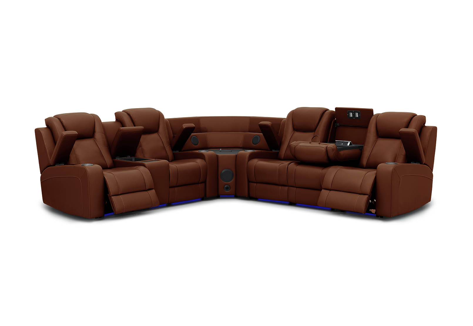 SENTINAL MK2 LEATHER 5 Piece Corner with LHF Console – image 6 of 12