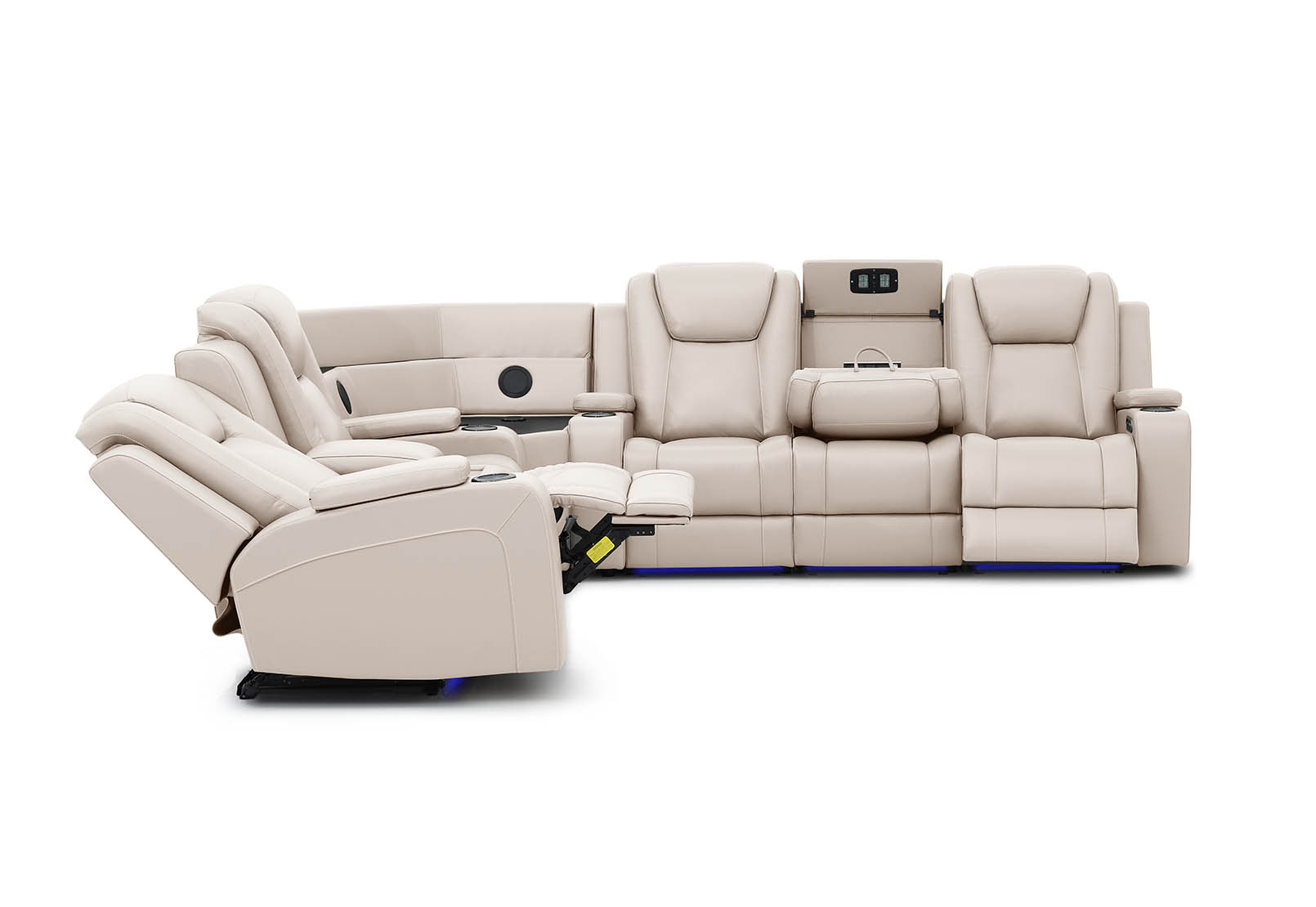 SENTINAL MK2 LEATHER 5 Piece Corner with LHF Console – image 2 of 12