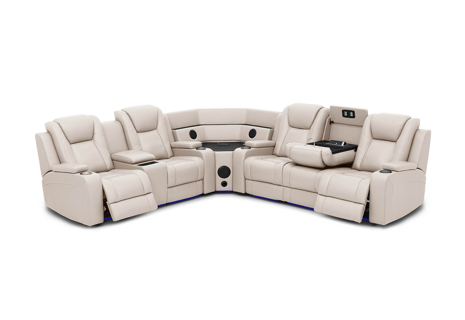 SENTINAL MK2 LEATHER 5 Piece Corner with LHF Console – image 4 of 12