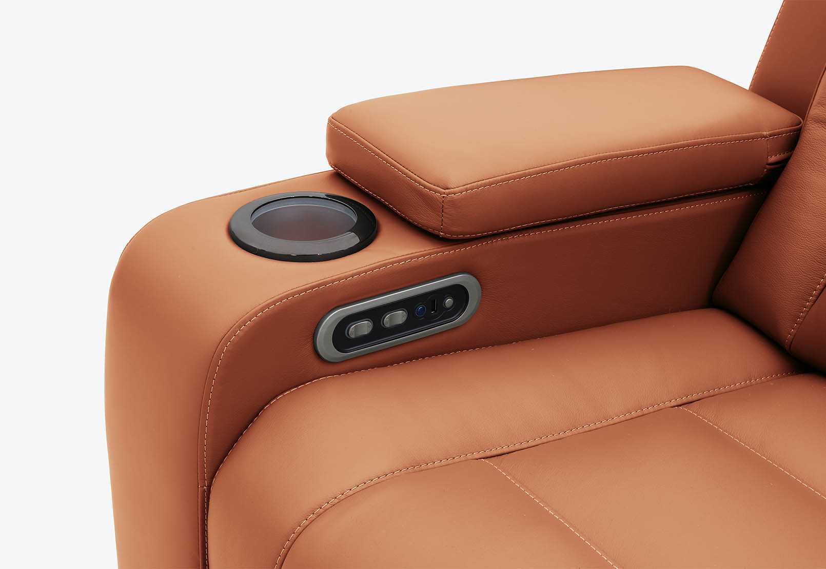 SENTINAL MK2 LEATHER 5 Piece Corner with RHF Console – image 11 of 12