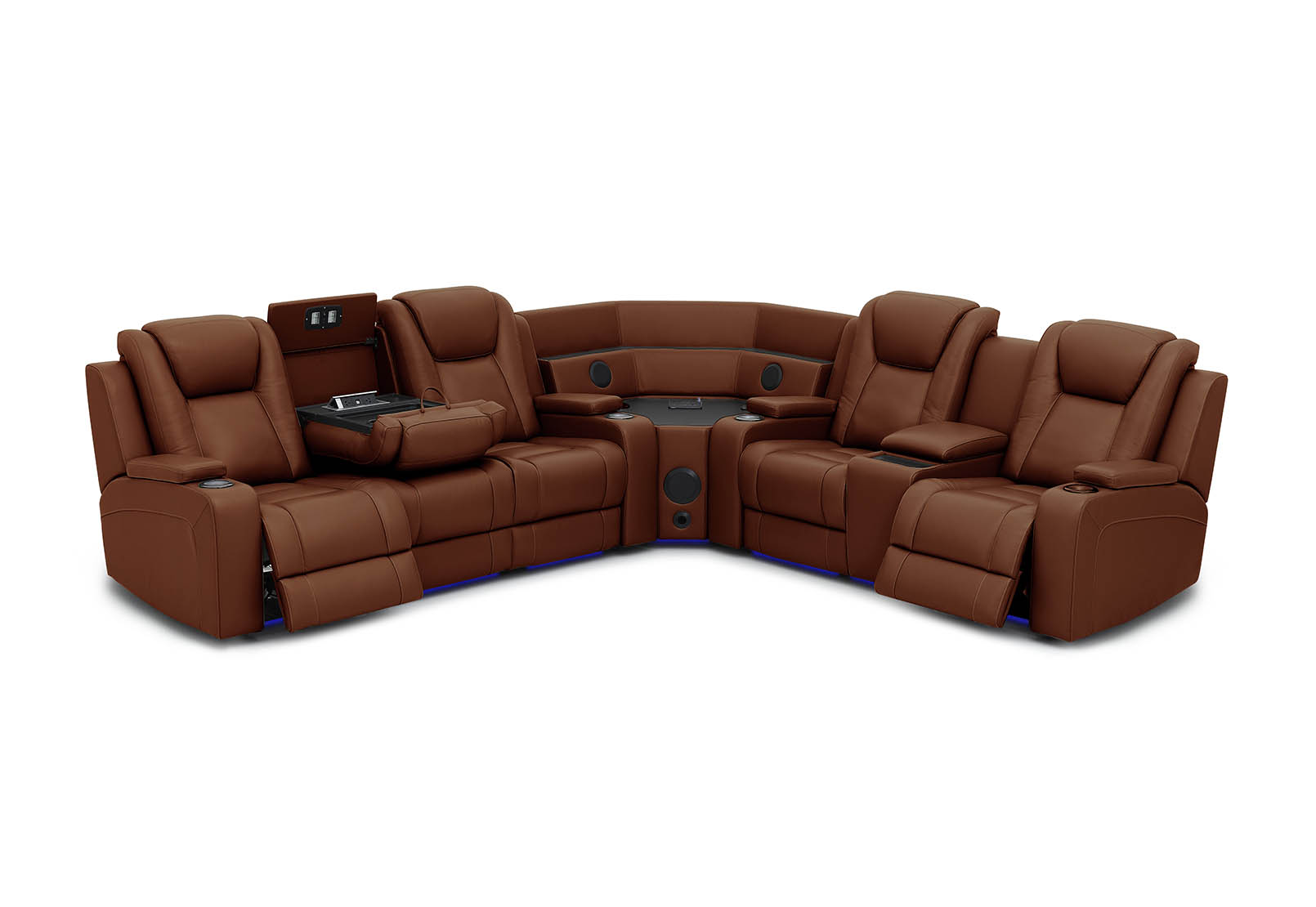 SENTINAL MK2 LEATHER 5 Piece Corner with RHF Console – image 4 of 12