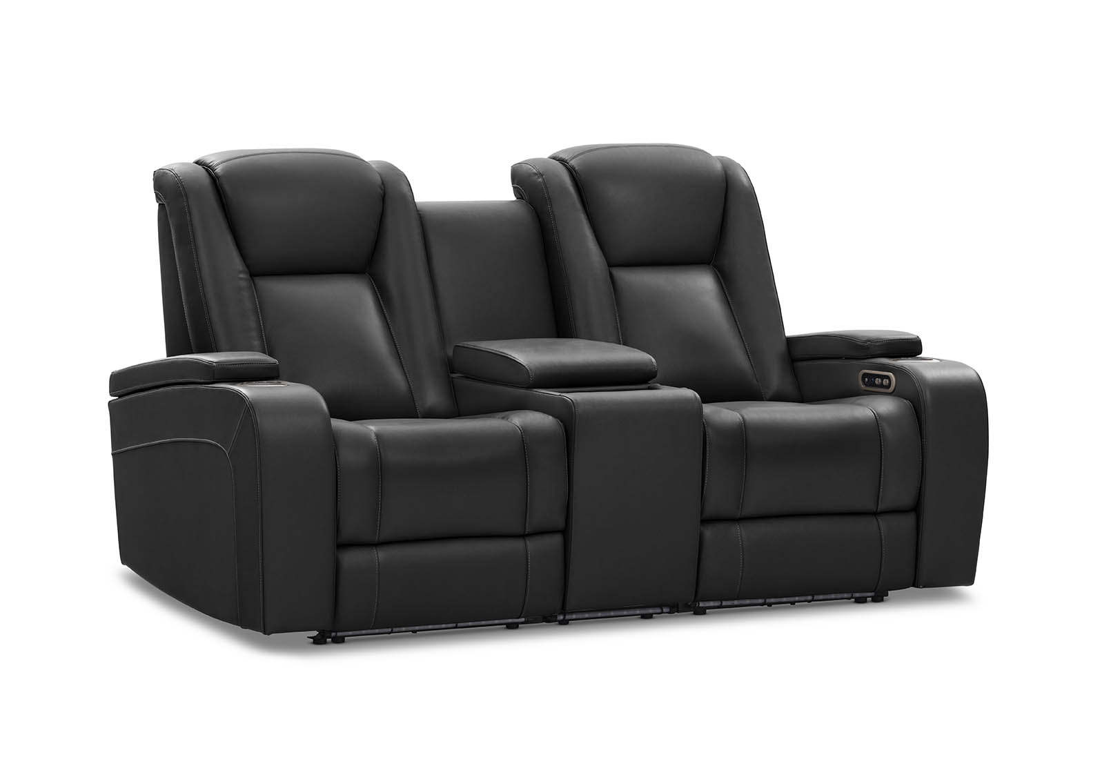 SENTINAL MK2 LEATHER 2 Seater with 2 Electric Recliners and Console – image 3 of 18