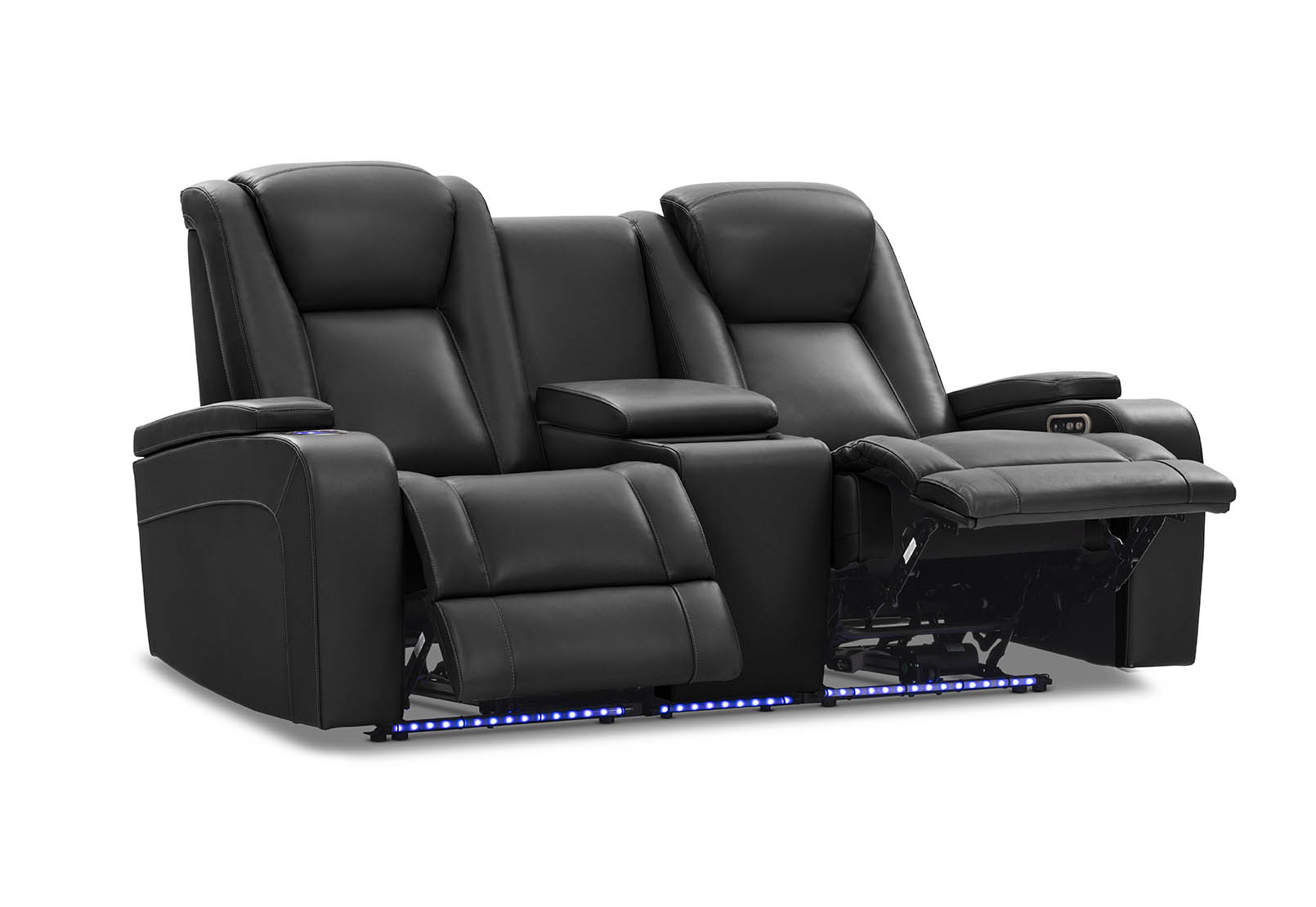 SENTINAL MK2 LEATHER 2 Seater with 2 Electric Recliners and Console – image 9 of 18