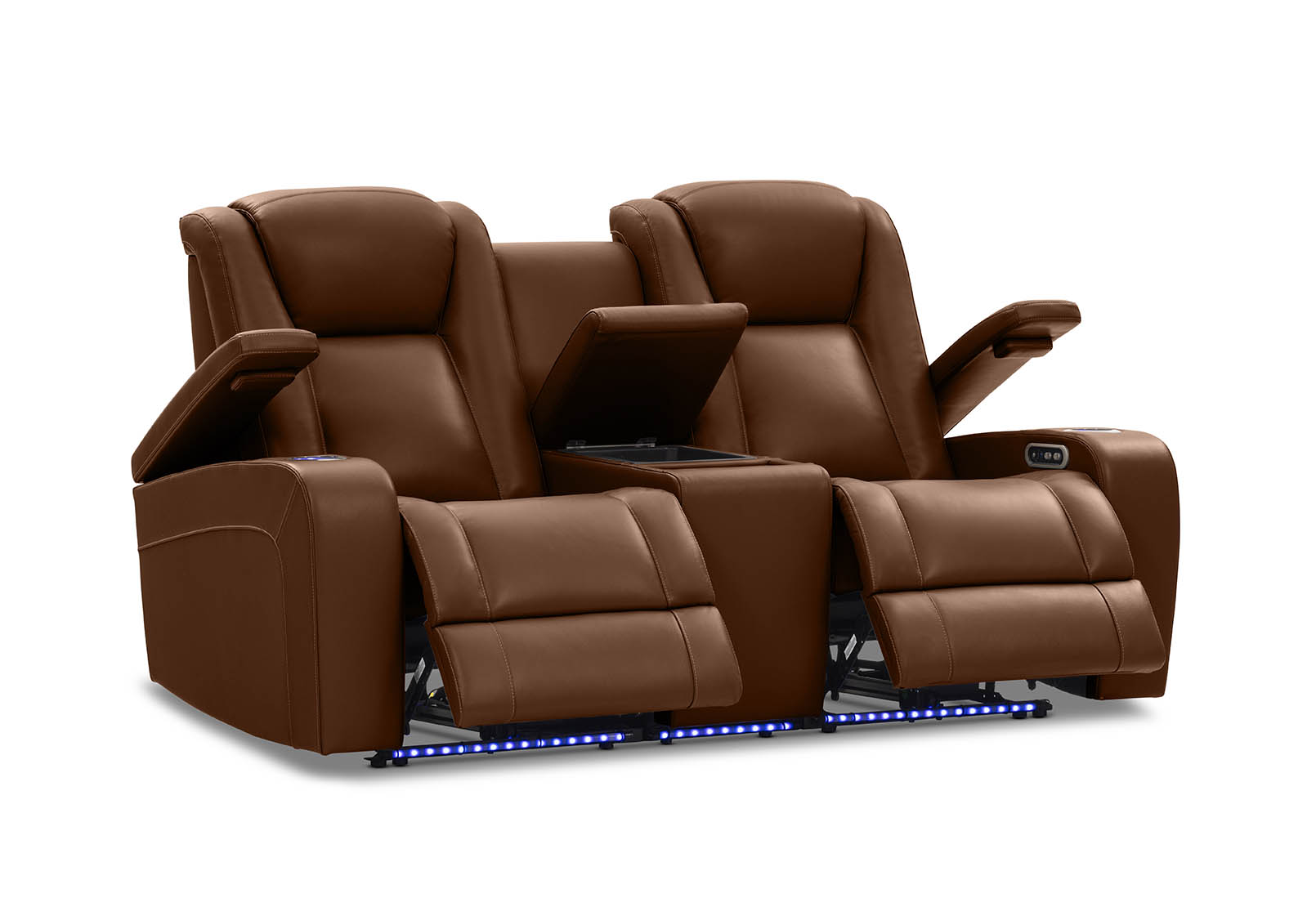 SENTINAL MK2 LEATHER 2 Seater with 2 Electric Recliners and Console – image 7 of 18