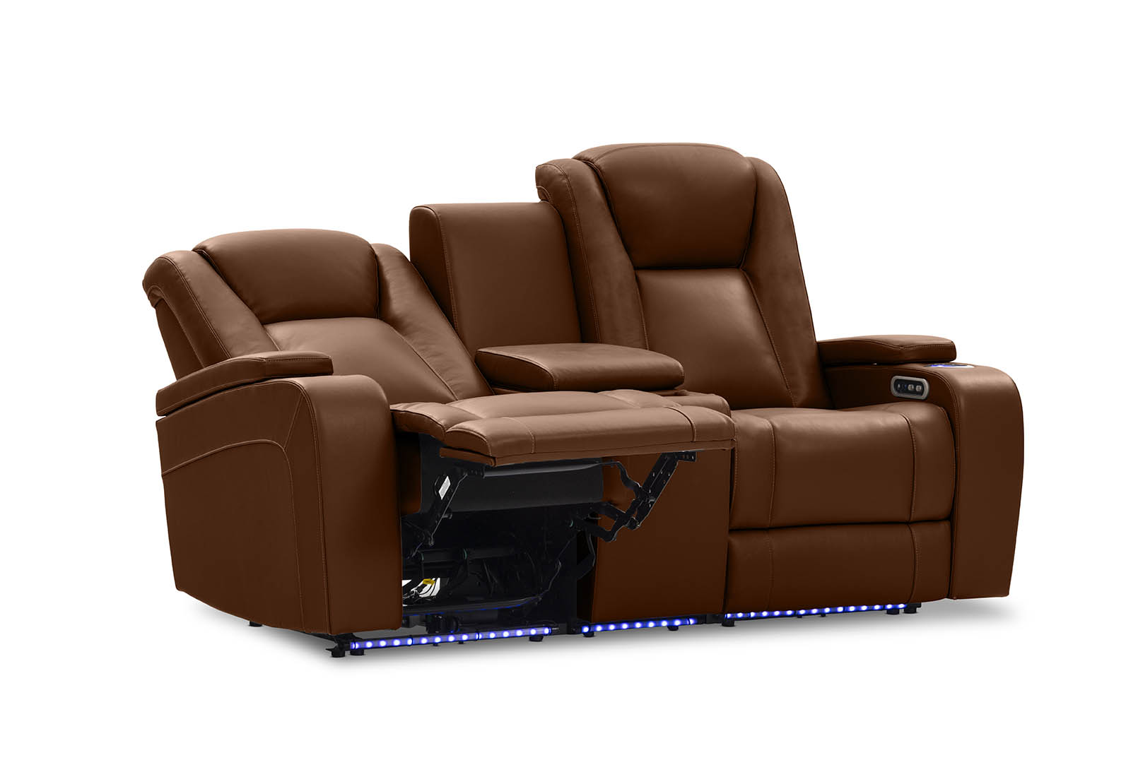 SENTINAL MK2 LEATHER 2 Seater with 2 Electric Recliners and Console – image 10 of 18