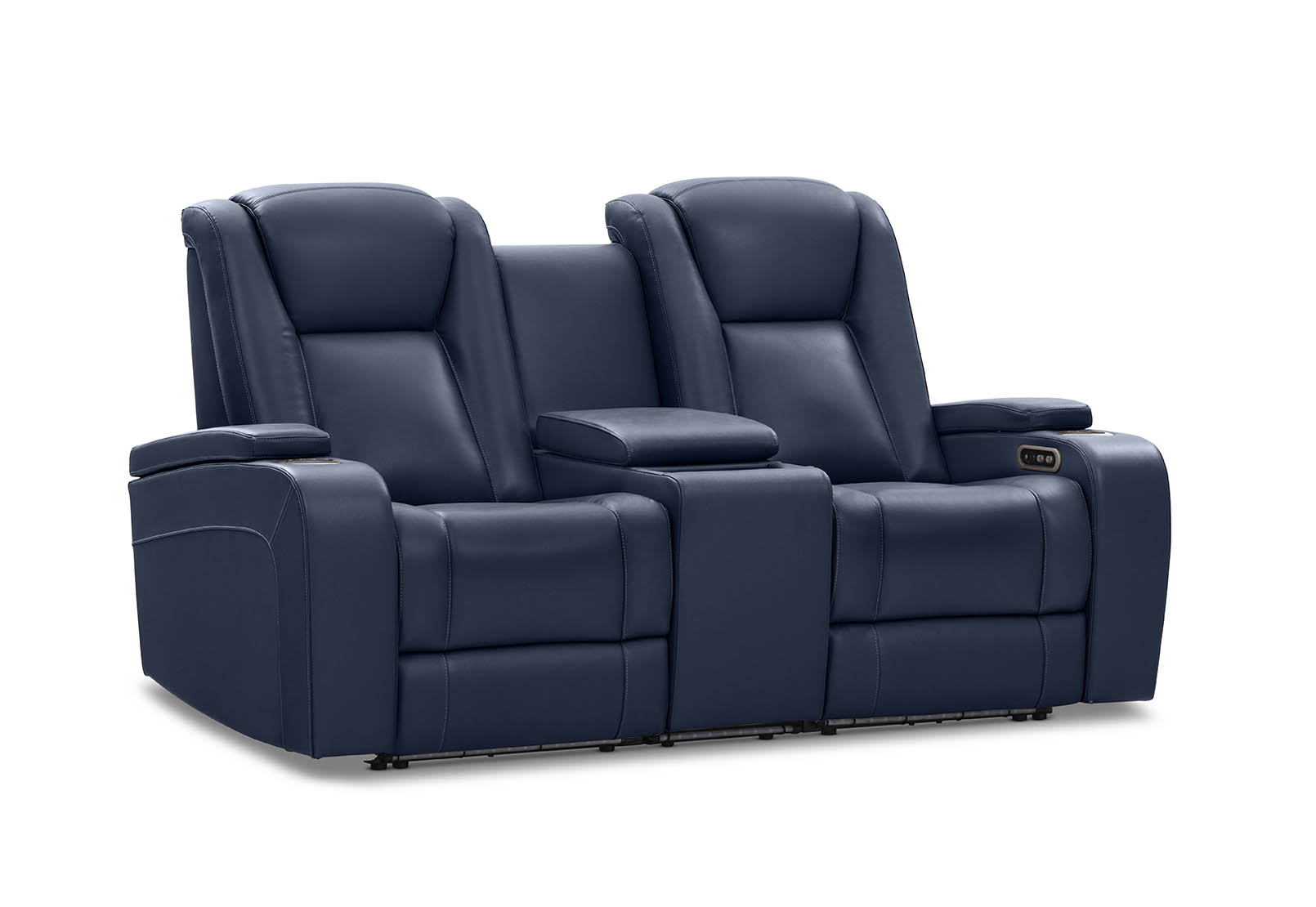 SENTINAL MK2 LEATHER 2 Seater with 2 Electric Recliners and Console – image 3 of 18