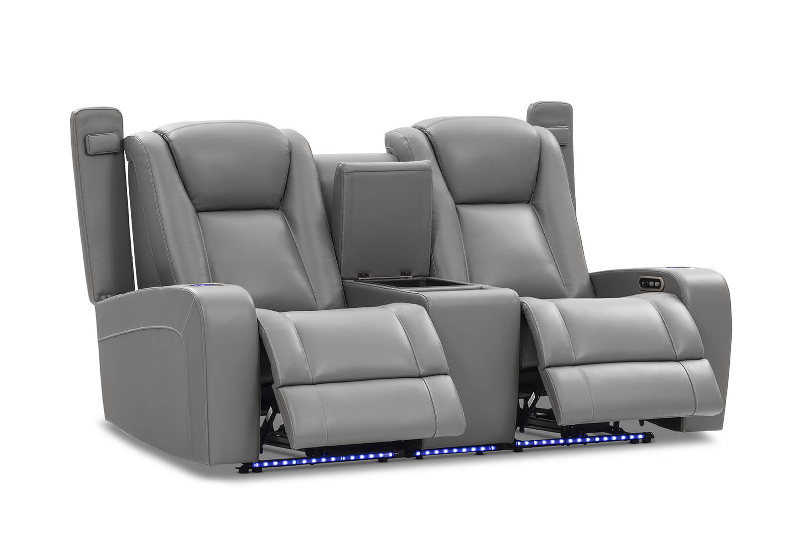 SENTINAL MK2 LEATHER 2 Seater with 2 Electric Recliners and Console – image 10 of 21
