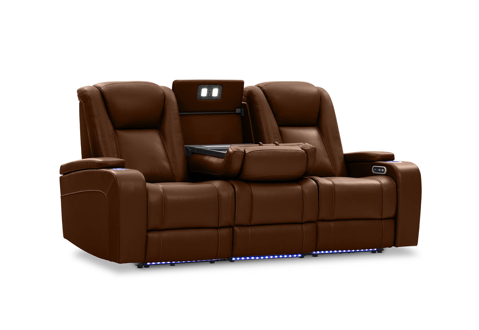 SENTINAL MK2 LEATHER 3 Seater with 2 Electric Recliners – image 14 of 19