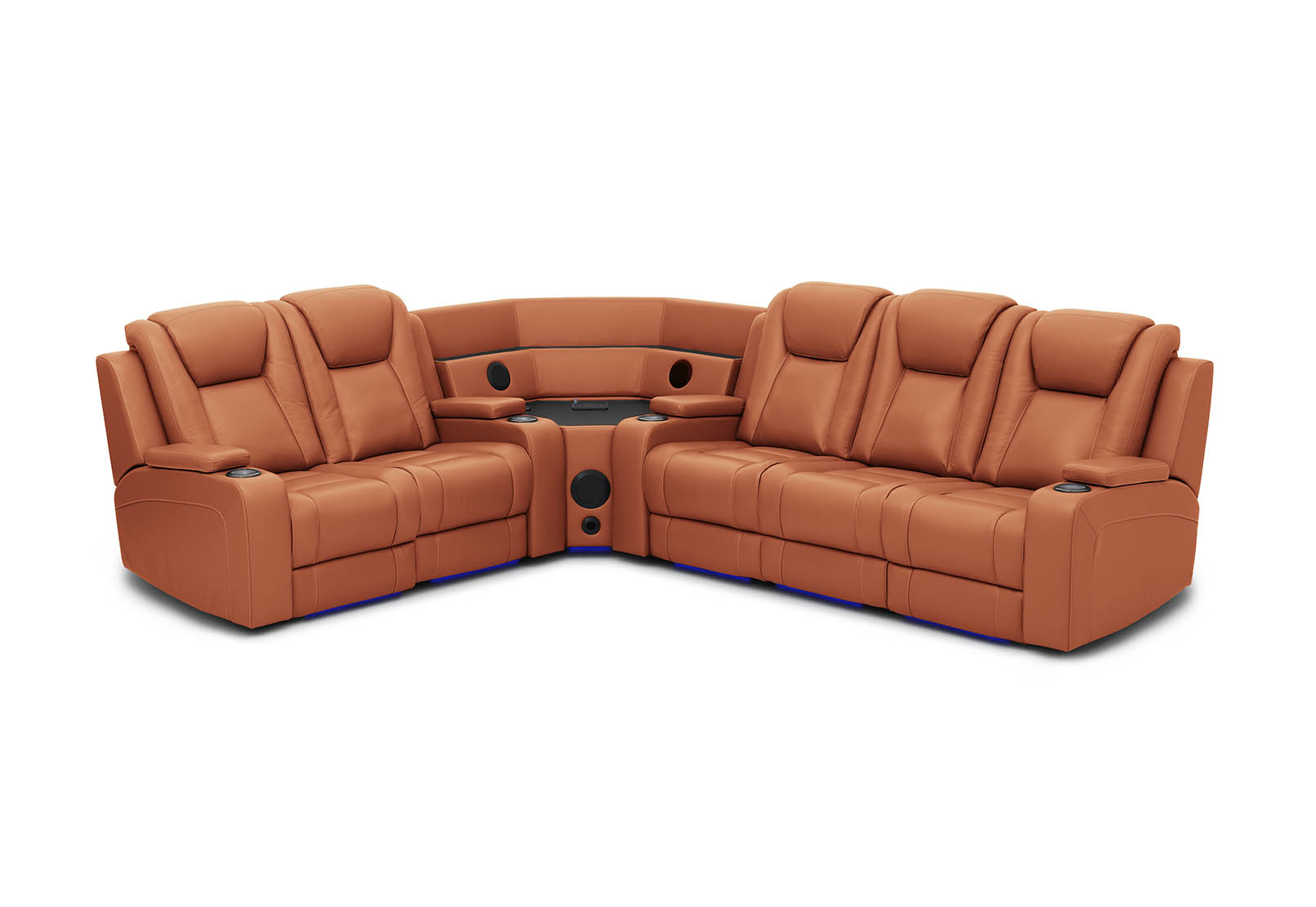 SENTINAL MK2 LEATHER 5 Piece Corner with RHF 3 Seater – image 3 of 9