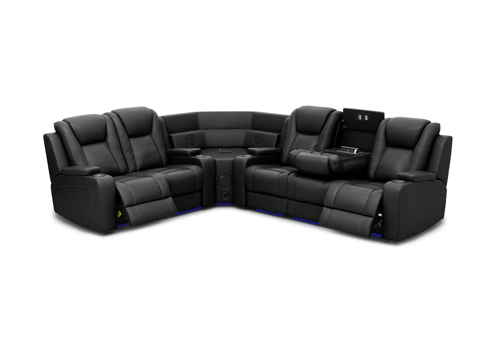 SENTINAL MK2 LEATHER 5 Piece Corner with RHF 3 Seater – image 2 of 9