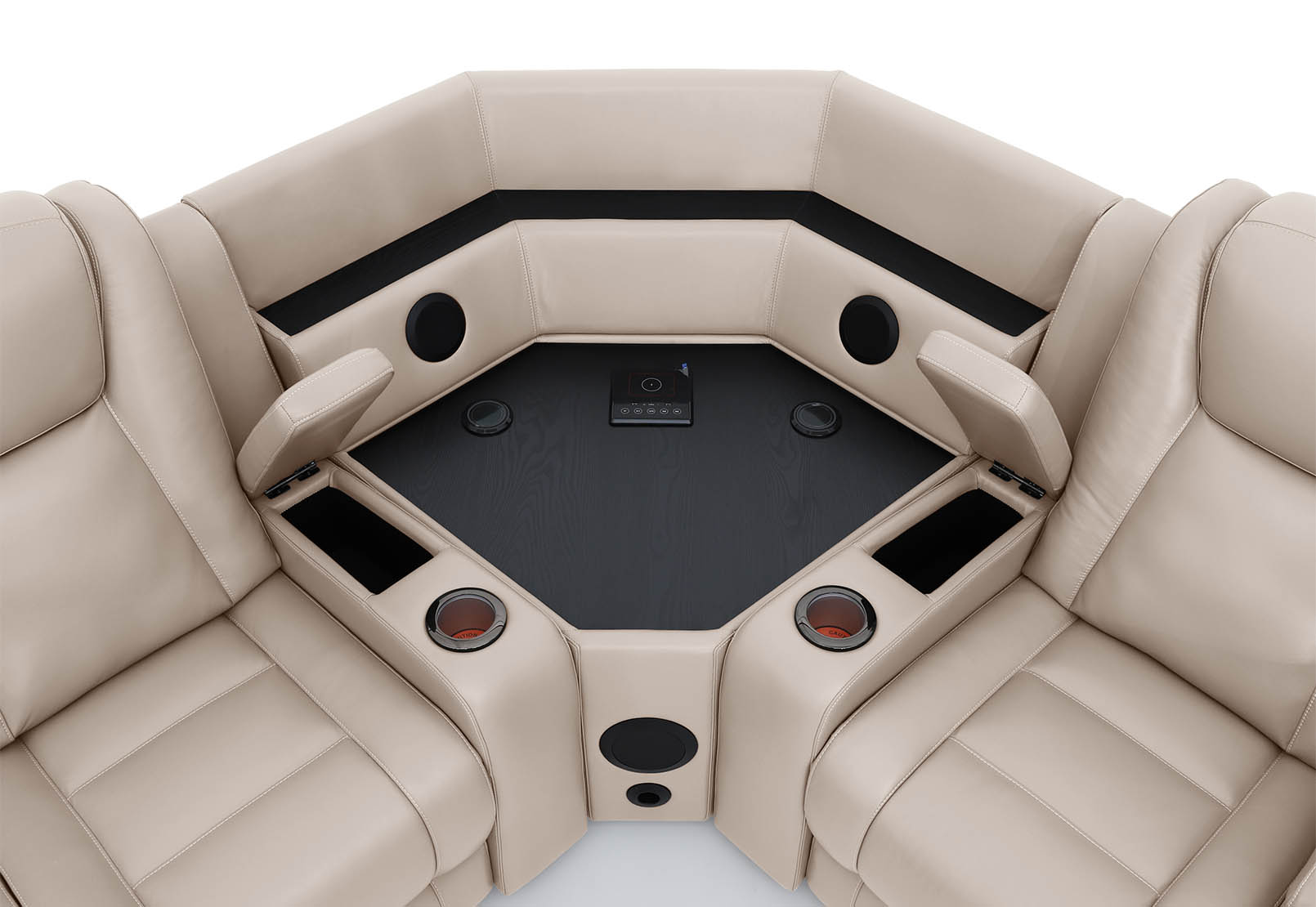 SENTINAL MK2 LEATHER 5 Piece Corner with RHF 3 Seater – image 5 of 9