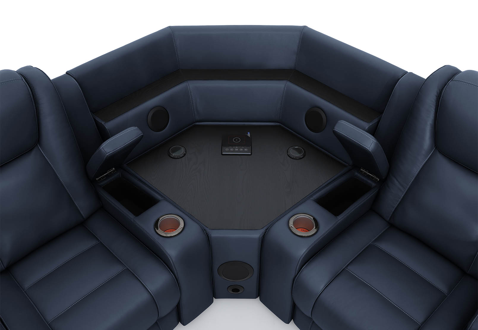 SENTINAL MK2 LEATHER 5 Piece Corner with RHF 3 Seater – image 5 of 9