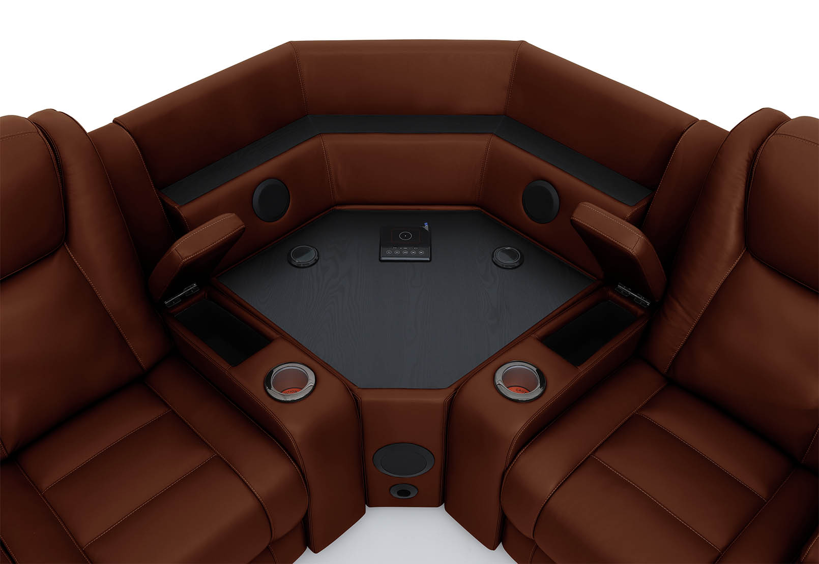 SENTINAL MK2 LEATHER 4 Piece Corner with LHF Console – image 6 of 10
