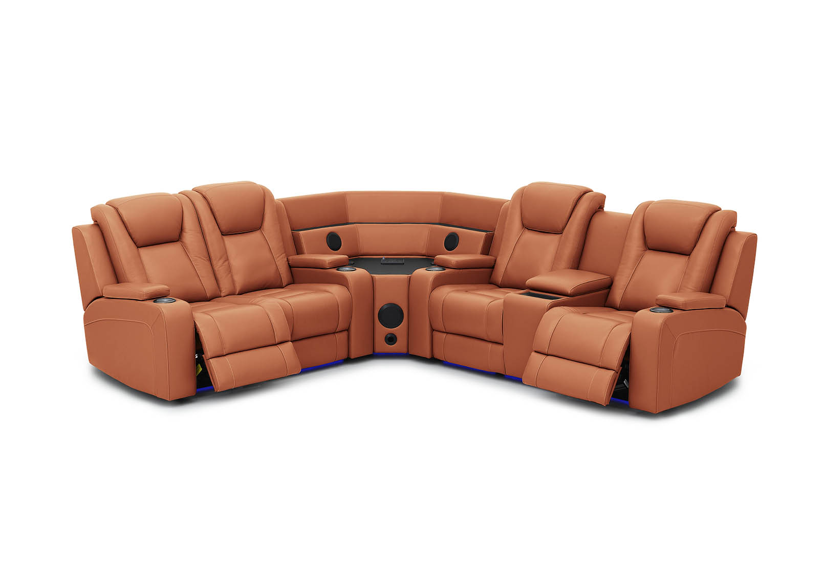 SENTINAL MK2 LEATHER 4 Piece Corner with RHF Console – image 5 of 10