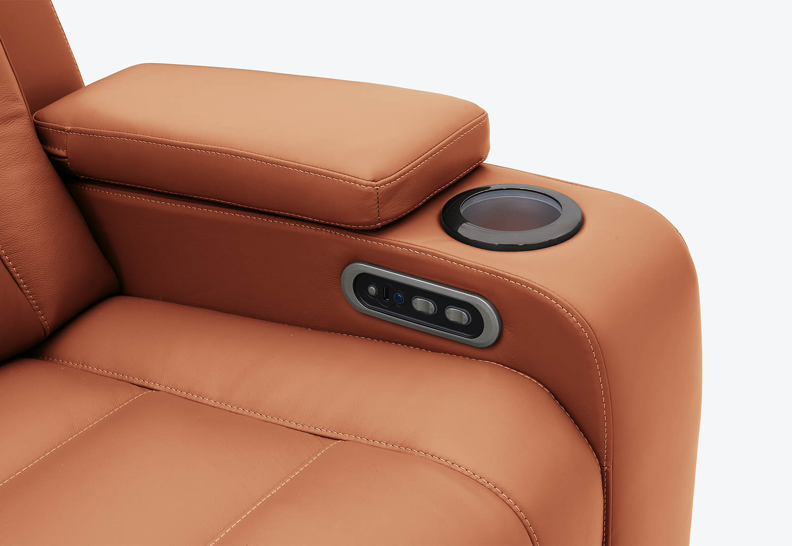 SENTINAL MK2 LEATHER 4 Piece Corner with RHF Console – image 10 of 10