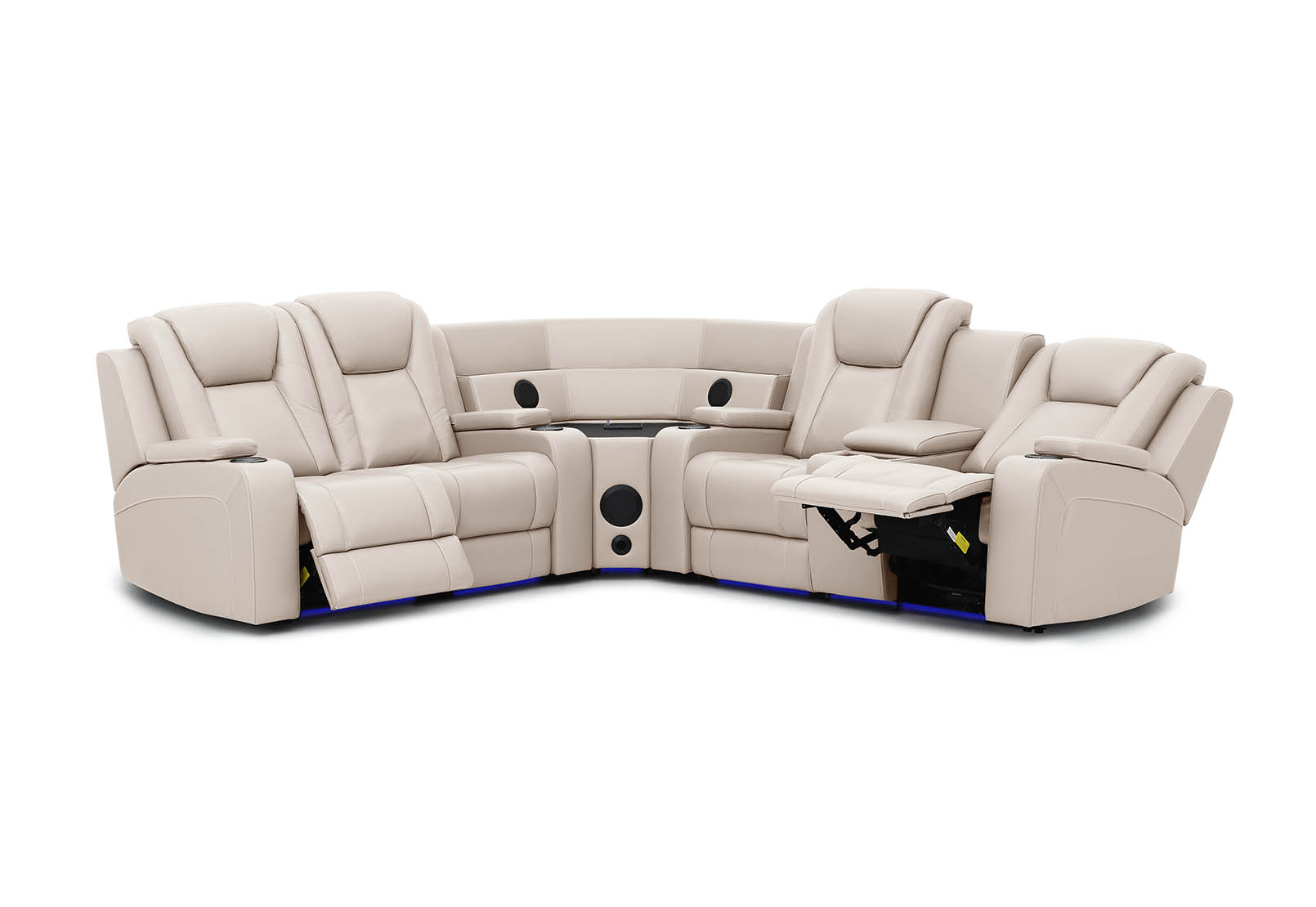 SENTINAL MK2 LEATHER 4 Piece Corner with RHF Console – image 4 of 10