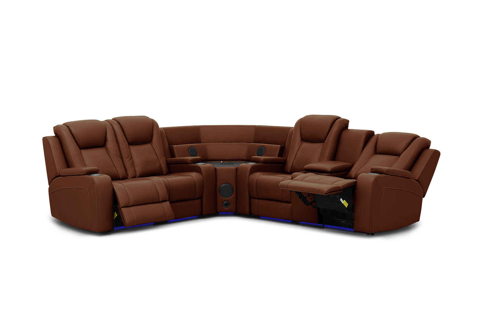SENTINAL MK2 LEATHER 4 Piece Corner with RHF Console – image 4 of 10