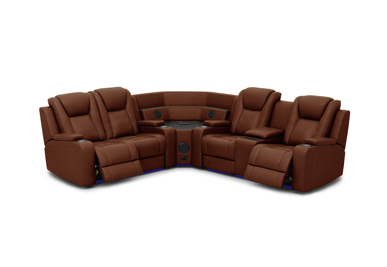 SENTINAL MK2 LEATHER 4 Piece Corner with RHF Console – image 5 of 10