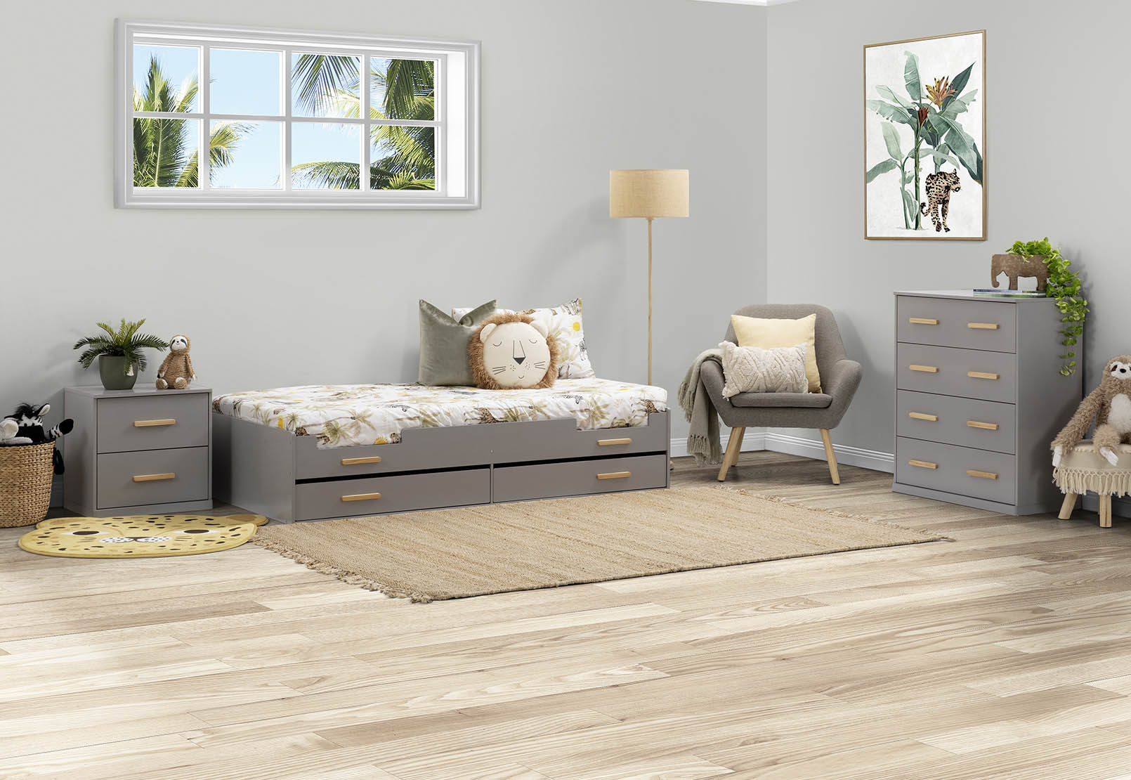 PINEDA Single Bed 2 Drawer – image 8 of 10