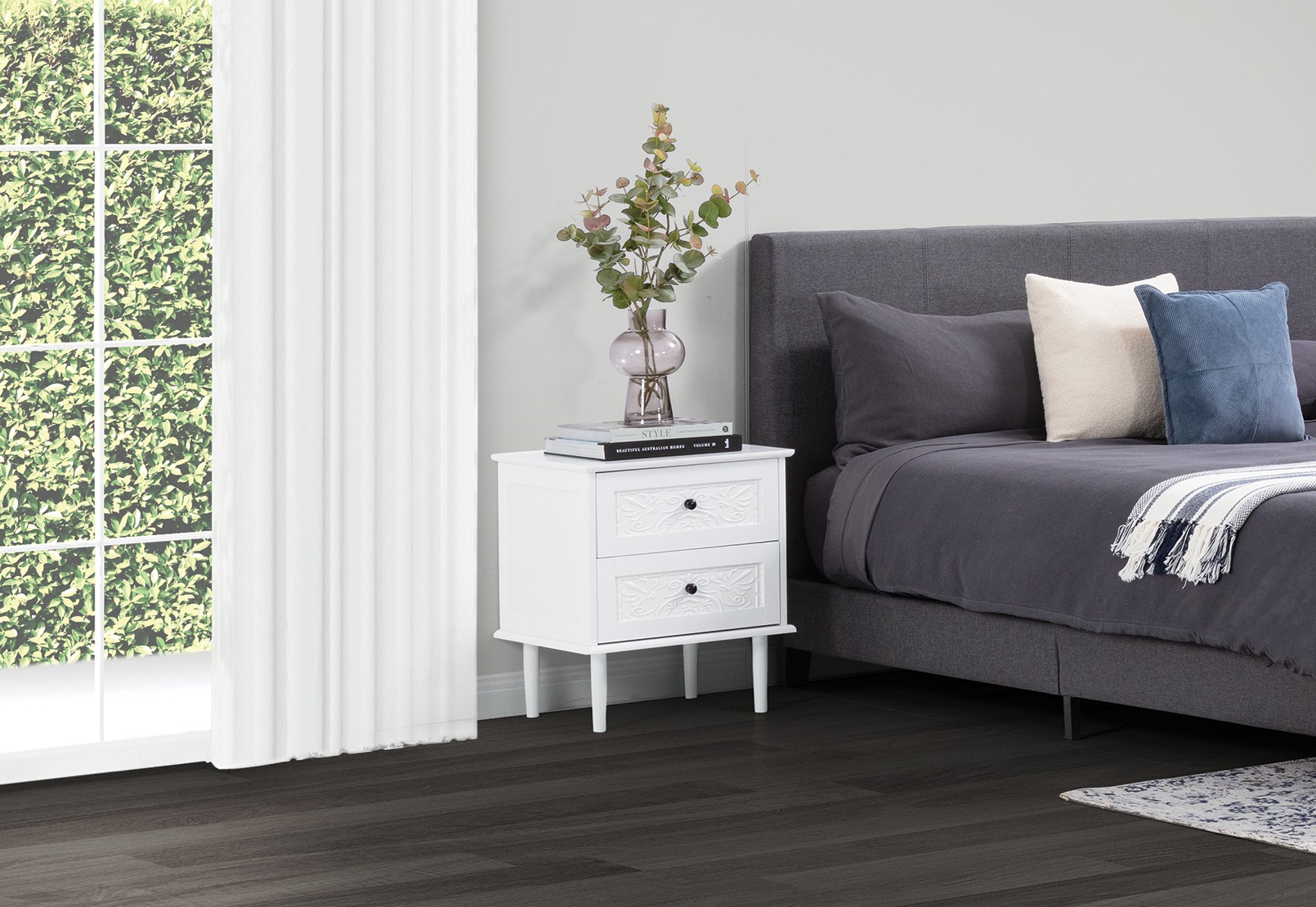 MONTGOMERY 2 Drawer Bedside Table – image 1 of 9