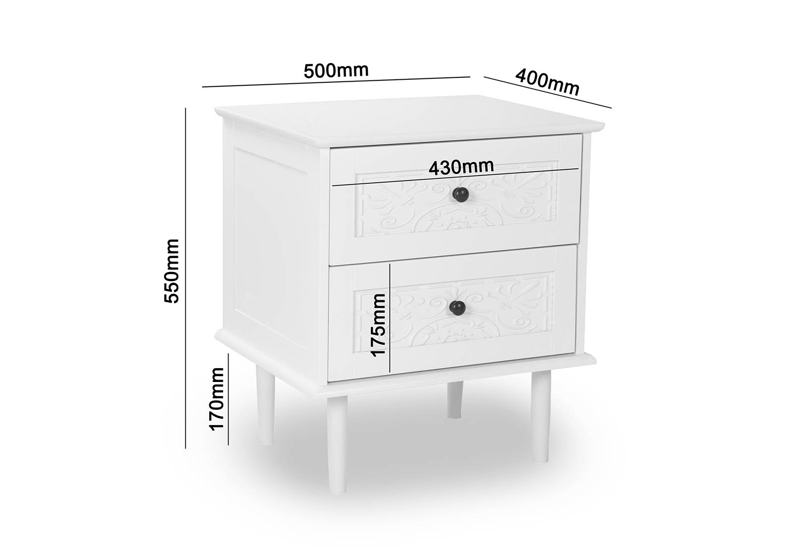MONTGOMERY 2 Drawer Bedside Table – image 6 of 9