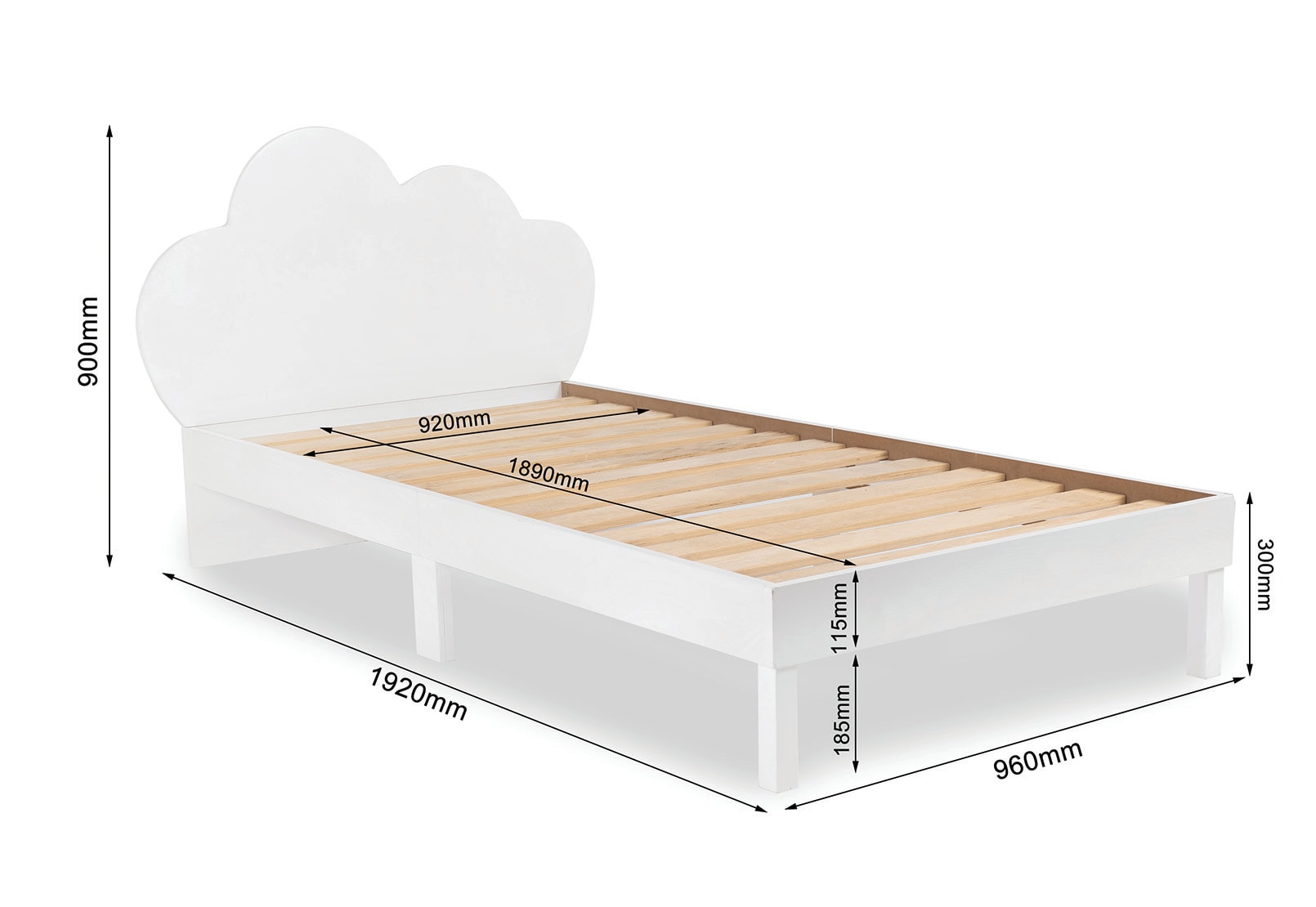 MCLEAN Single Bed Cloud Headboard – image 7 of 8