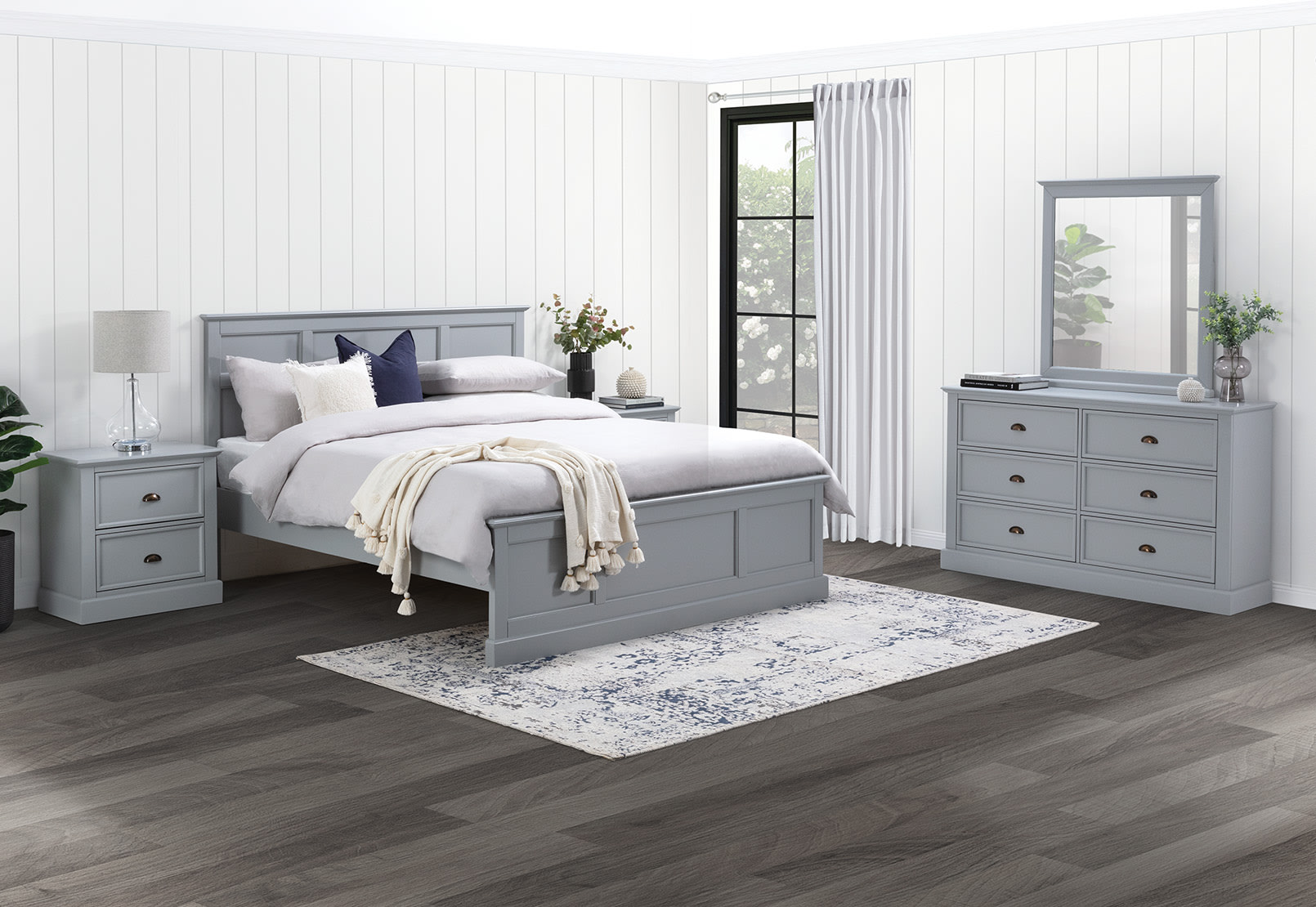 CHRYSTELLE 4 Piece King Dresser Bedroom Suite. – image 3 of 3
