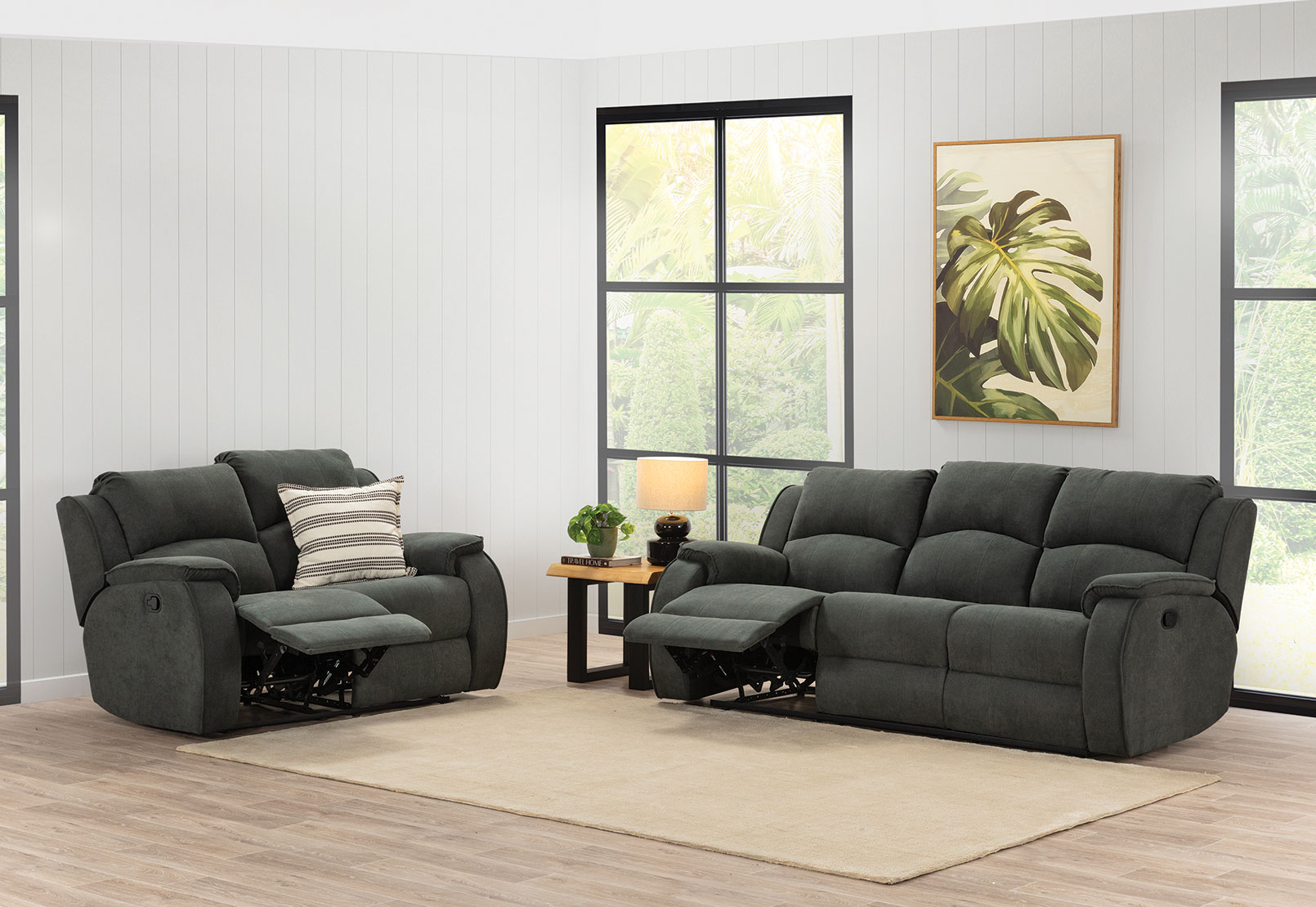 KAYDEN FABRIC 2 Seater with Recliners – image 16 of 17