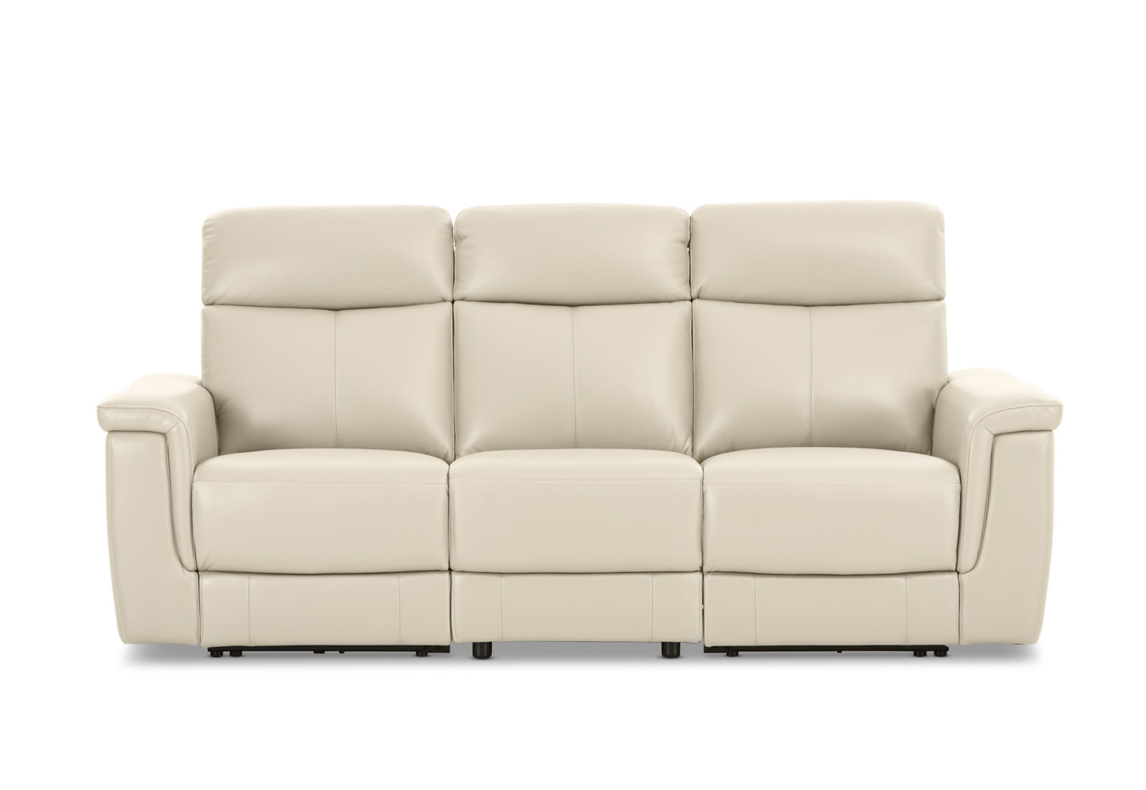 SERGIO LEATHER 3 Seater with 2 Inbuilt Electric Recliners – image 1 of 18