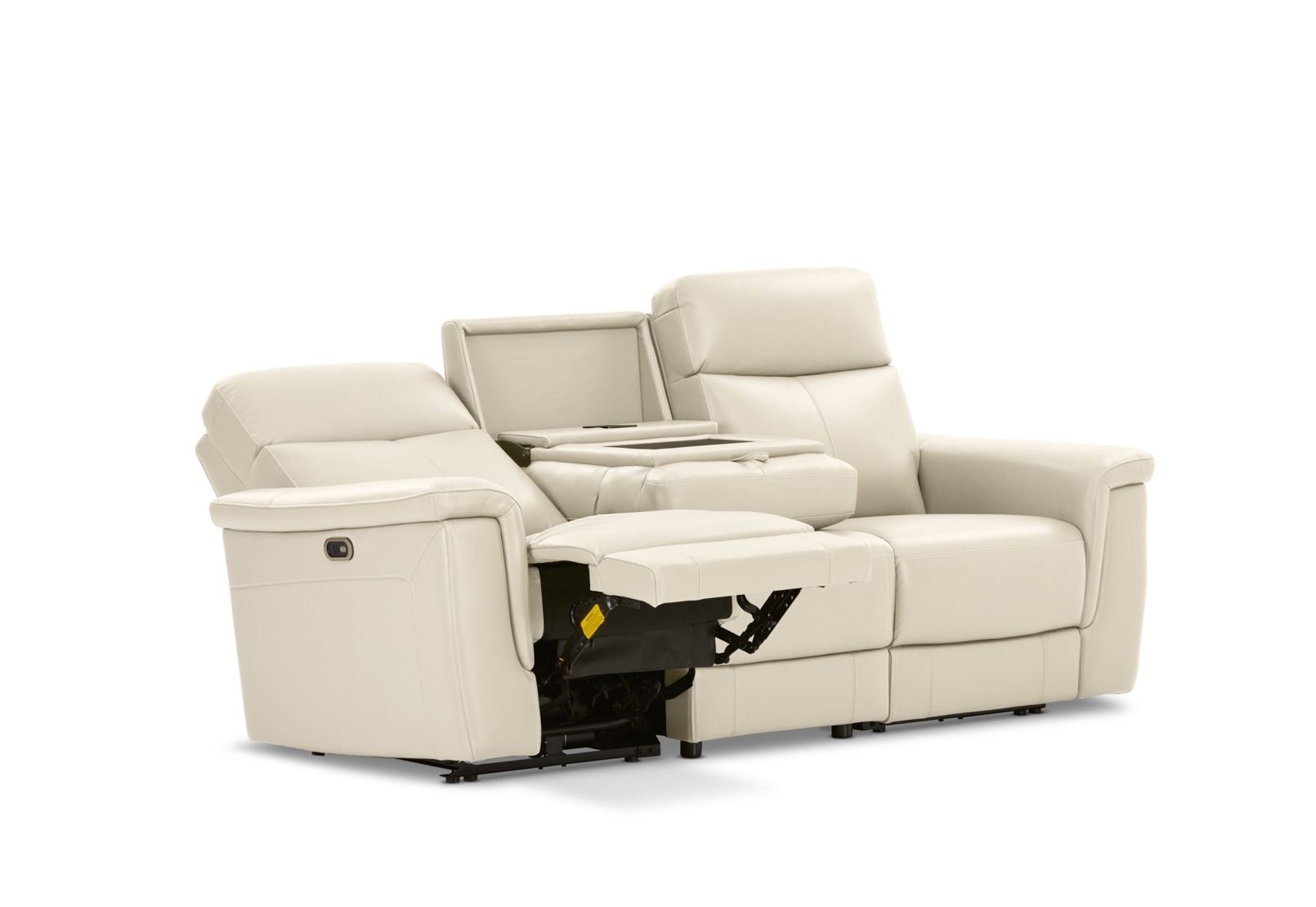 SERGIO LEATHER 3 Seater with 2 Inbuilt Electric Recliners – image 6 of 18