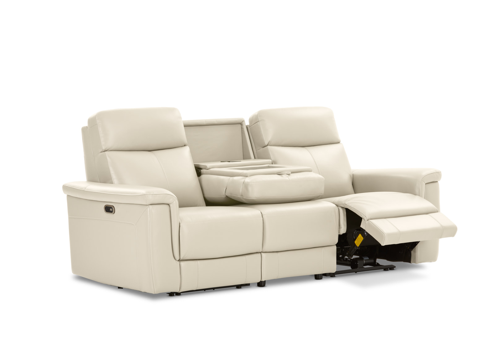 SERGIO LEATHER 3 Seater with 2 Inbuilt Electric Recliners – image 7 of 18