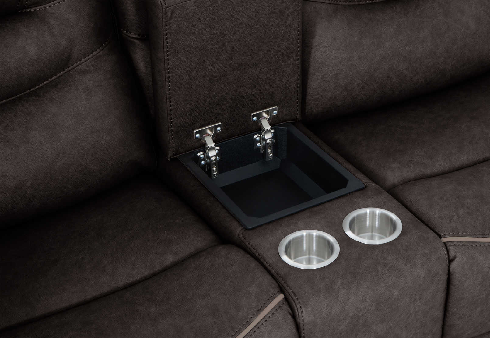 FEDERER FABRIC 2 Seater with inbuilt Recliners and Console – image 10 of 13