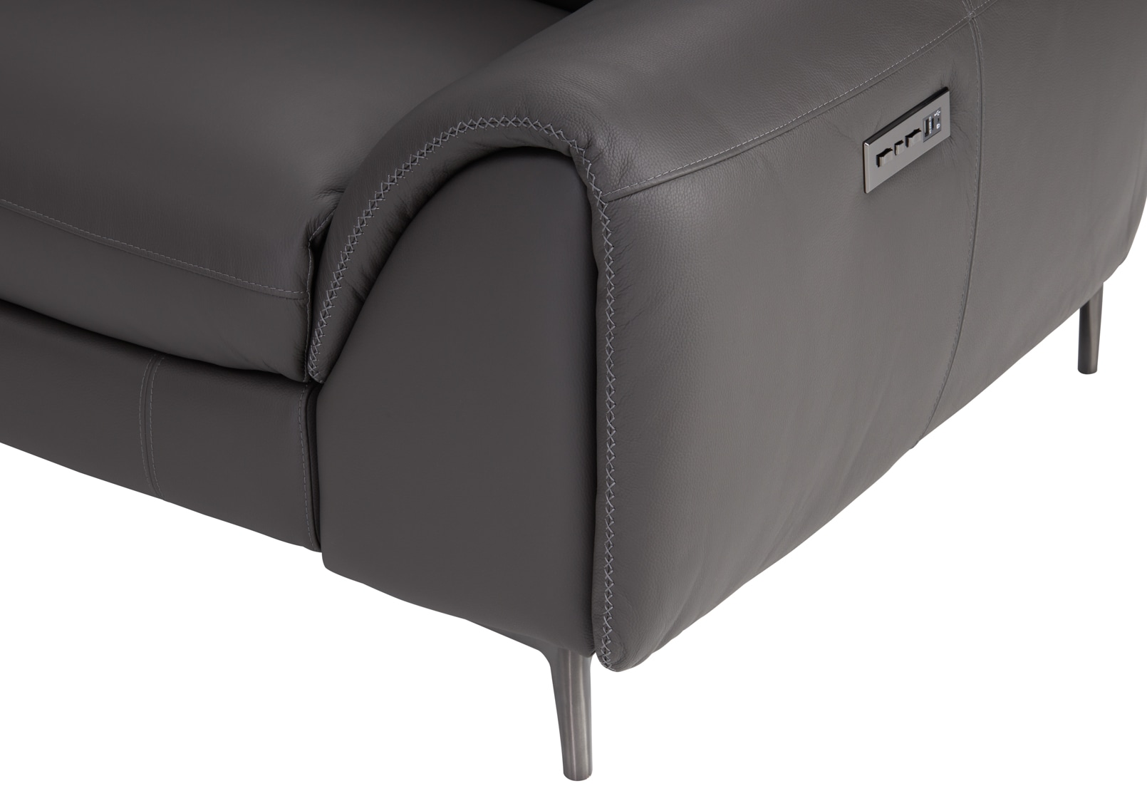 DOMINICO LEATHER 3 Seater with 2 inbuilt Electric Recliners – image 9 of 18