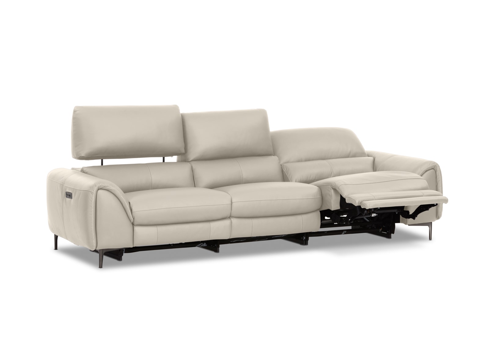 DOMINICO LEATHER 3 Seater with 2 inbuilt Electric Recliners – image 3 of 11