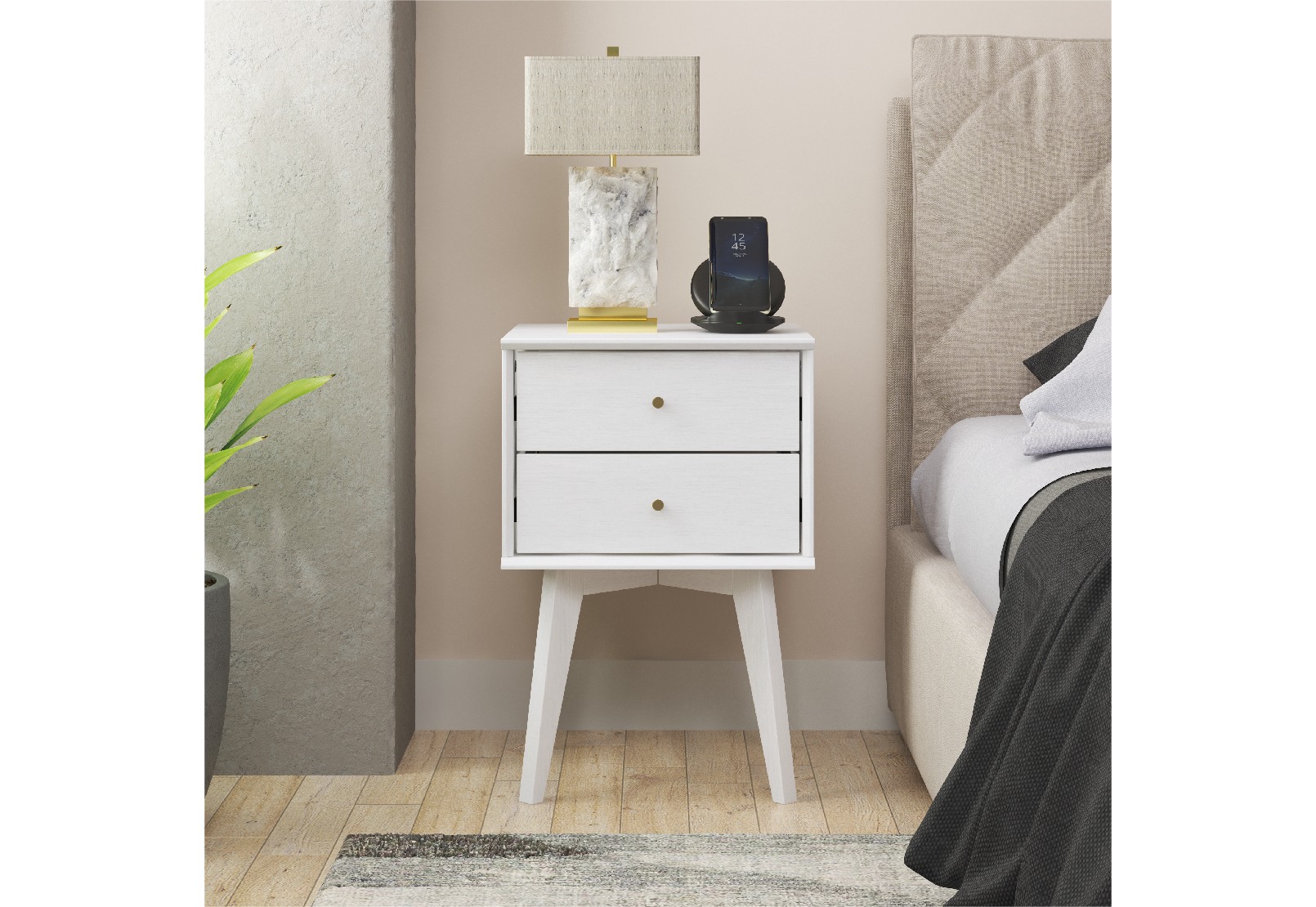 FIELDS 2 Drawer Bedside Table – image 1 of 9