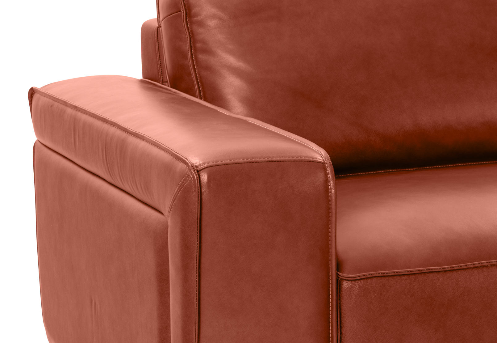 BARTELLE LEATHER 3.5 Seater Sofa with Ottoman. – image 9 of 10