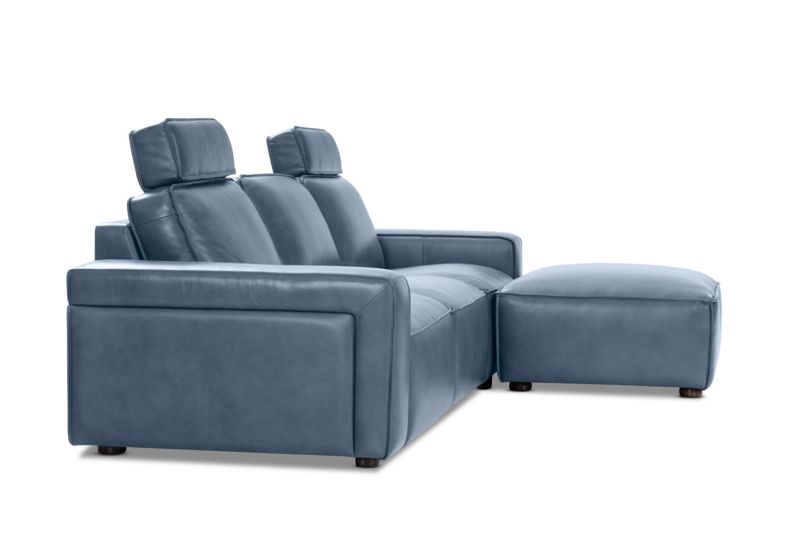 BARTELLE LEATHER 3.5 Seater Sofa with Ottoman. – image 3 of 10