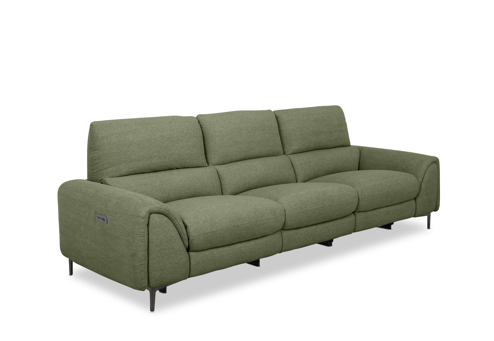 DOMINICO FABRIC 3 Seater with 2 inbuilt Electric Recliners – image 2 of 8