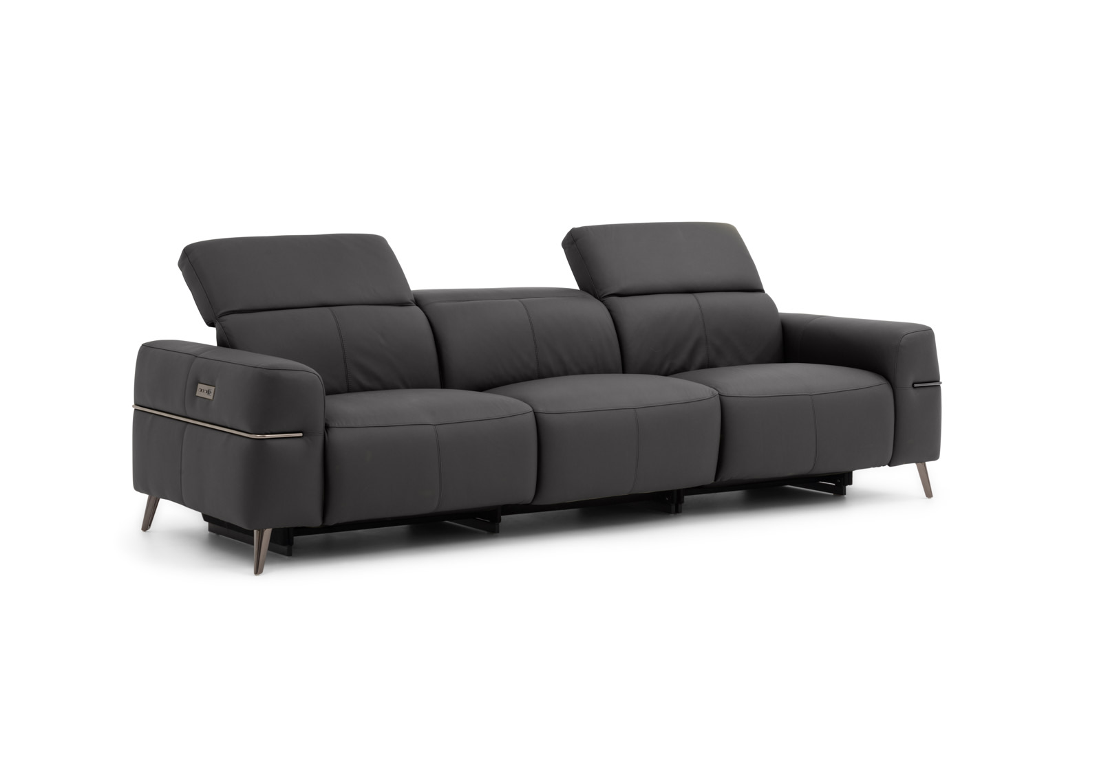 SERAFINI LEATHER 3.5 Seater with 2 Inbuilt Electric Recliners – image 3 of 16