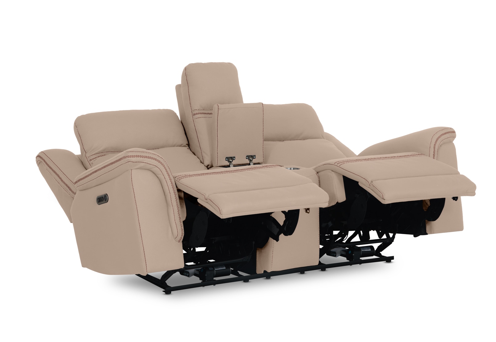 WOLFGANG FABRIC 2 Seater Sofa with 2 Inbuilt Electric Recliners and Console – image 8 of 21