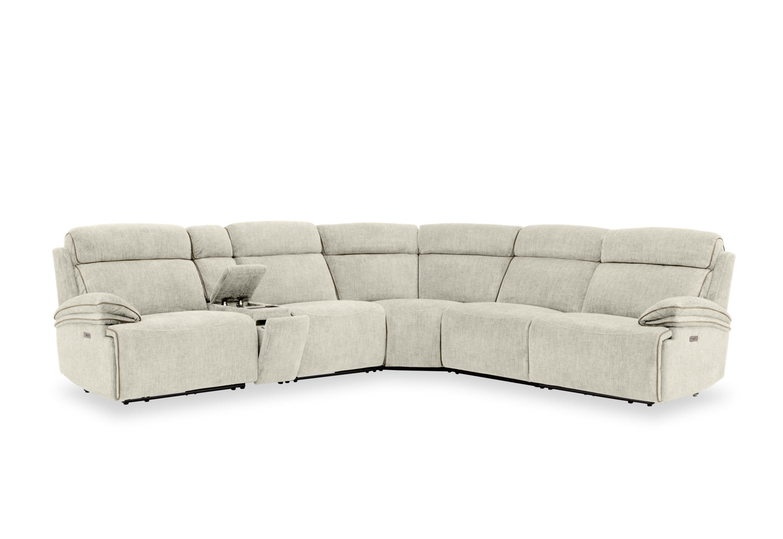SEYMOUR FABRIC 5 Seater Corner Lounge with LHF Console – image 2 of 20