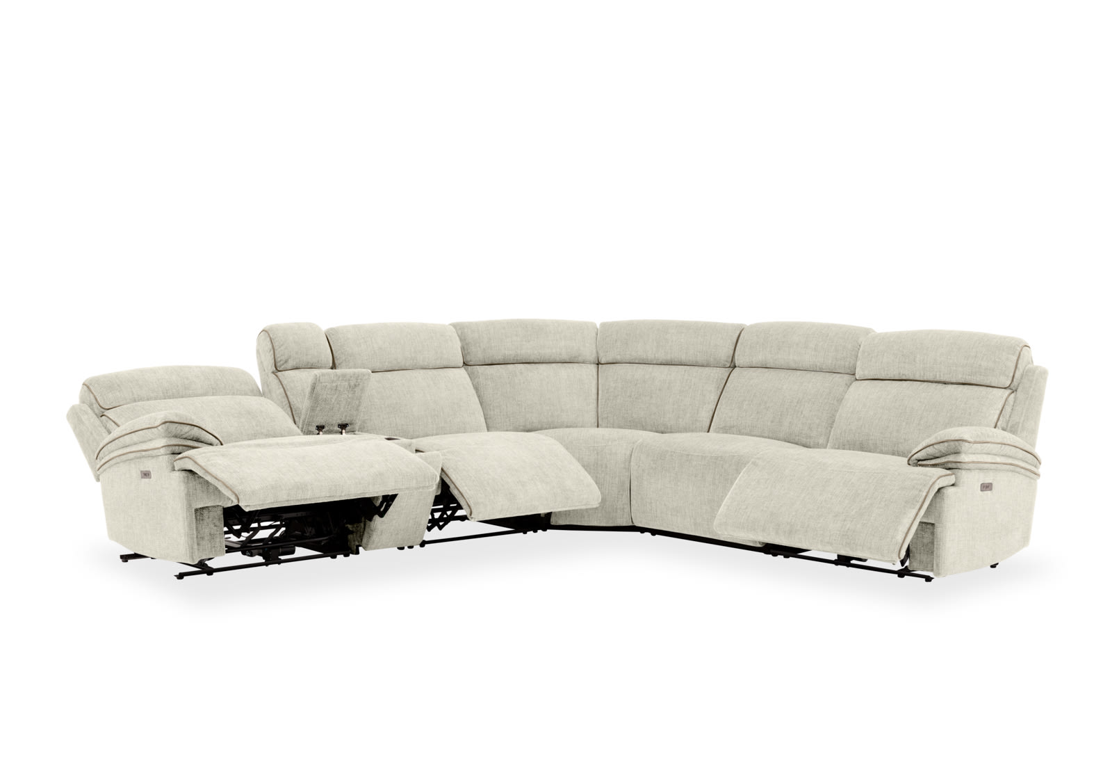 SEYMOUR FABRIC 5 Seater Corner Lounge with LHF Console – image 5 of 20
