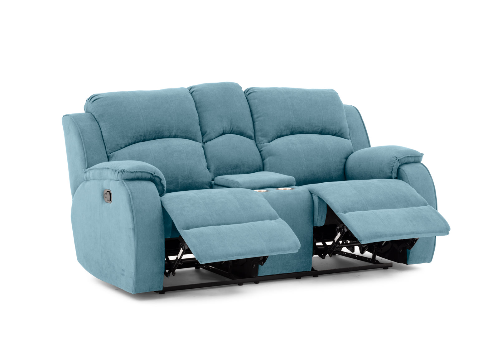 KAYDEN FABRIC 2 Seater with Inbuilt Recliners and Console – image 4 of 16