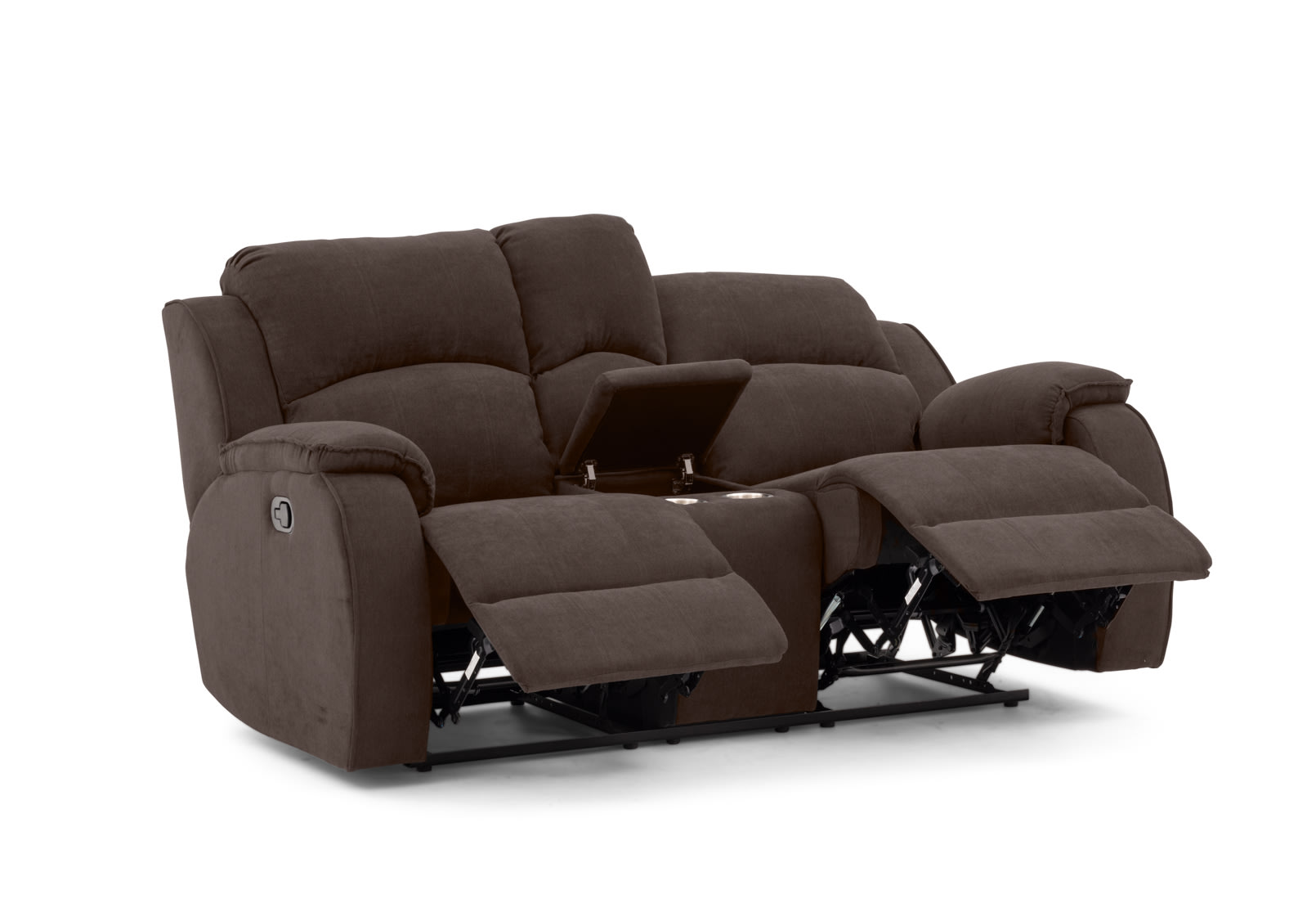 KAYDEN FABRIC 2 Seater with Inbuilt Recliners and Console – image 7 of 16