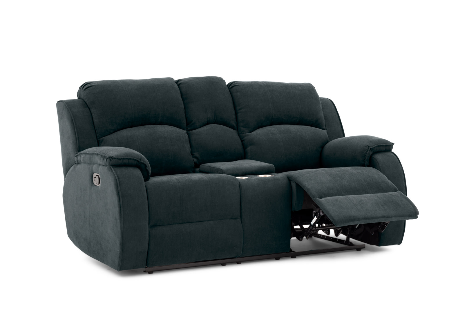 KAYDEN FABRIC 2 Seater with Inbuilt Recliners and Console – image 3 of 16