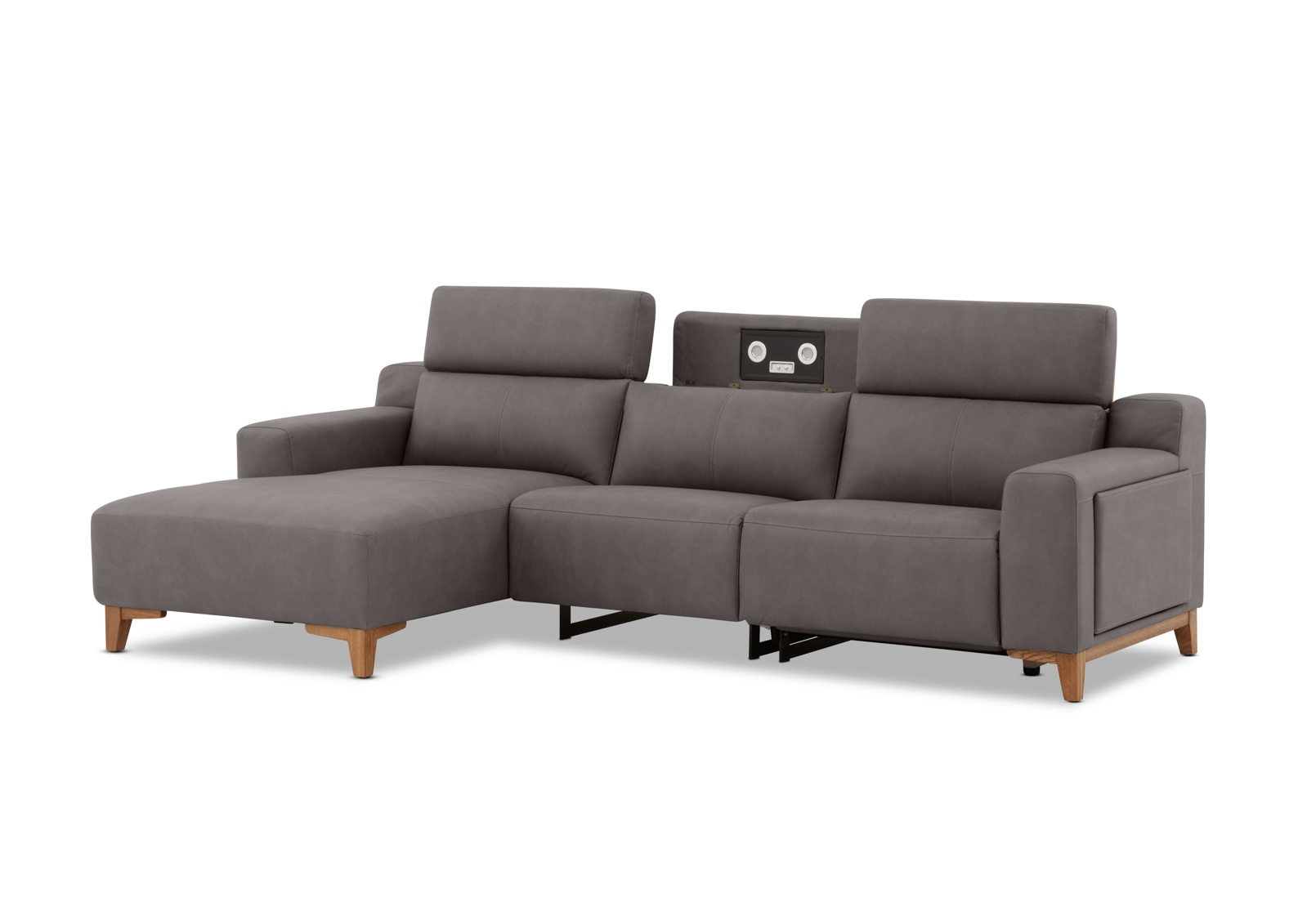 GAGE FABRIC 3 Seater Sofa with Electric Recliner & LHF Chaise – image 5 of 13