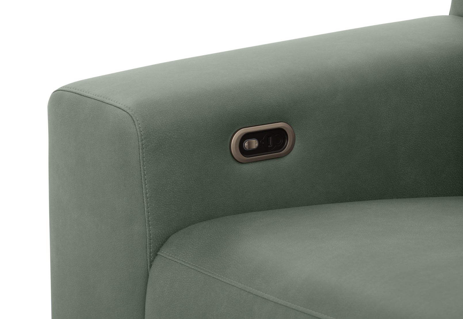 GAGE FABRIC 3 Seater Sofa with Electric Recliner & LHF Chaise – image 12 of 13