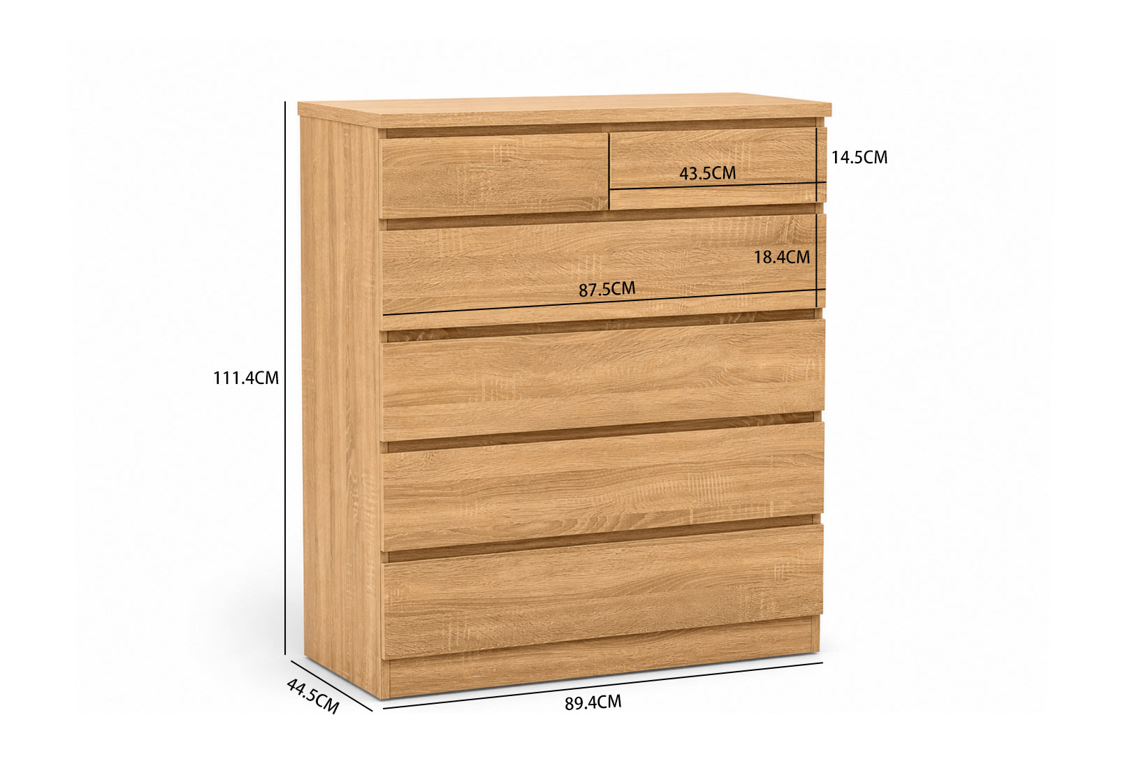 HOWARD 6 DRAWER WIDE TALL CHEST – image 16 of 19