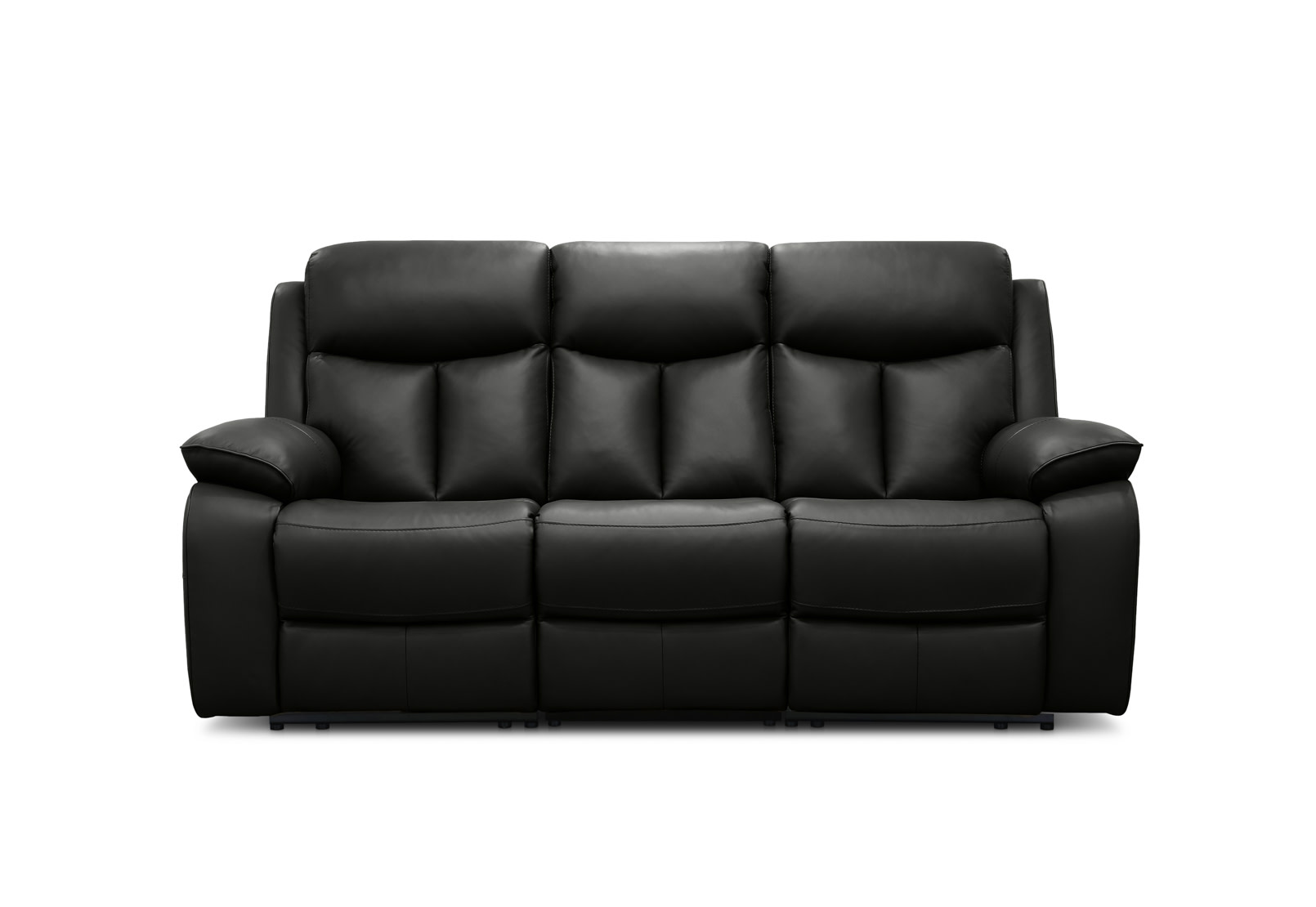 DACIA LEATHER 3 Seater Sofa with 2 inbuilt Electric Recliners – image 1 of 13