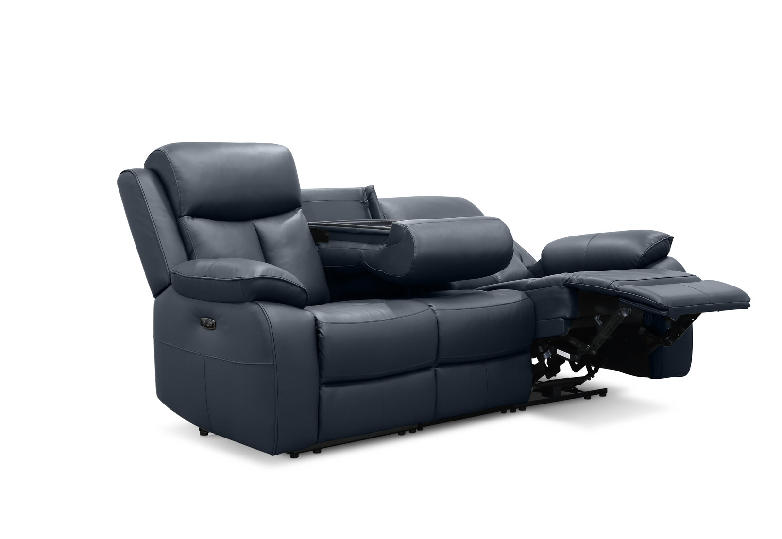 DACIA LEATHER 3 Seater Sofa with 2 inbuilt Electric Recliners – image 6 of 13